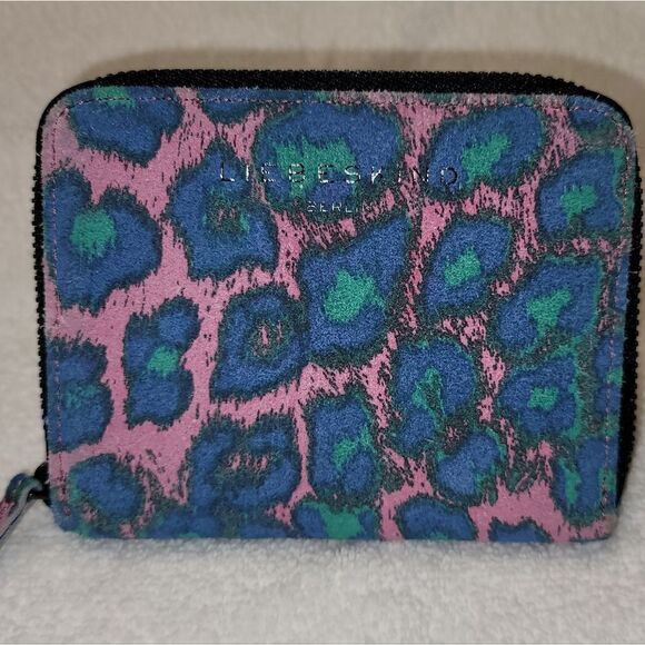 Leibeskind Berlin Suede Zip Around Leopard Wallet - Picture 1 of 3